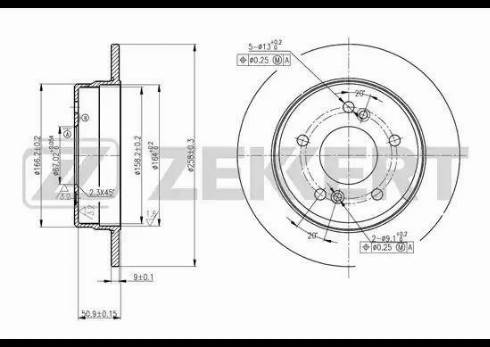 Zekkert BS-5788 - Brake Disc autospares.lv