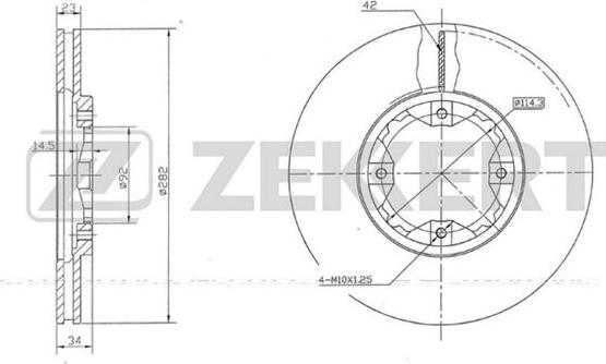 Zekkert BS-5739 - Brake Disc autospares.lv