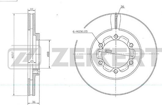 Zekkert BS-5734 - Brake Disc autospares.lv