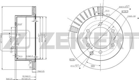 Zekkert BS-5730 - Brake Disc autospares.lv