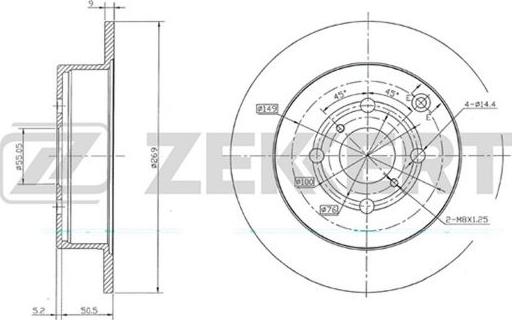 Zekkert BS-5726 - Brake Disc autospares.lv