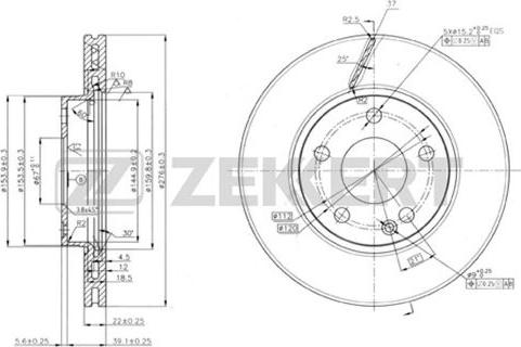 Zekkert BS-5773 - Brake Disc autospares.lv