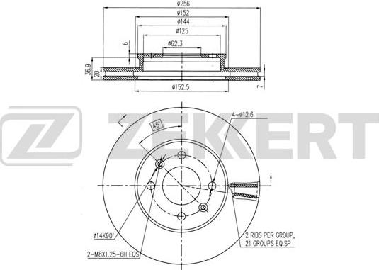 Zekkert BS-6440 - Brake Disc autospares.lv