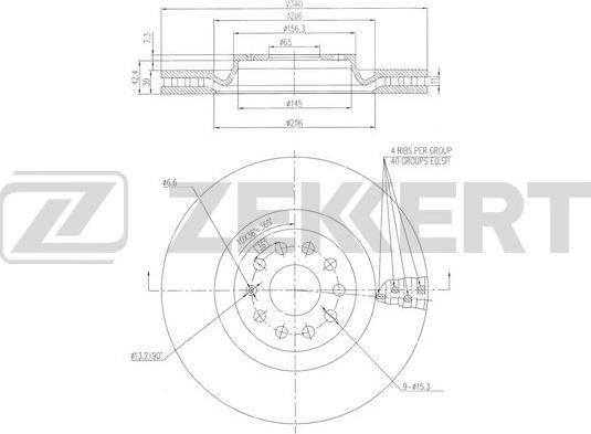 Zekkert BS-6469 - Brake Disc autospares.lv