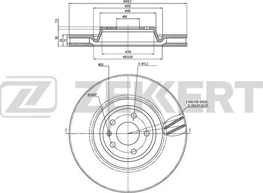 Zekkert BS-6463 - Brake Disc autospares.lv