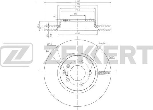 Zekkert BS-6480 - Brake Disc autospares.lv