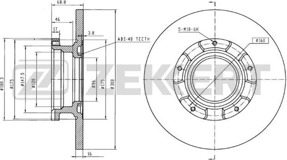 Zekkert BS-6482 - Brake Disc autospares.lv