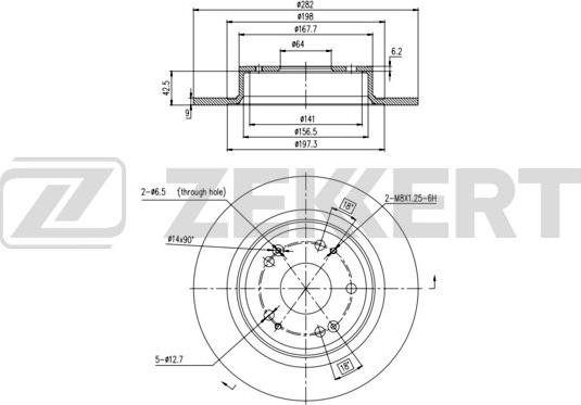 Zekkert BS-6438 - Brake Disc autospares.lv