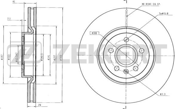 Zekkert BS-6425 - Brake Disc autospares.lv