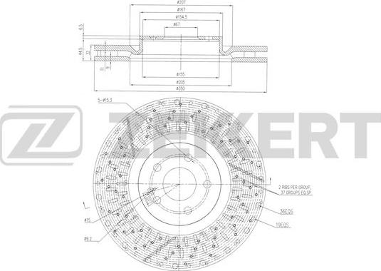 Zekkert BS-6479 - Brake Disc autospares.lv