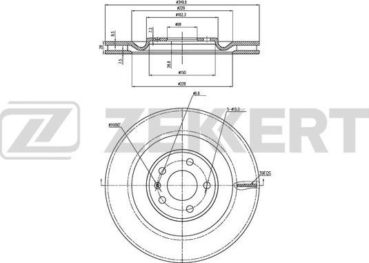 Zekkert BS-6476 - Brake Disc autospares.lv