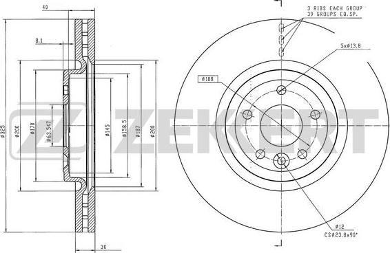 Zekkert BS-6562 - Brake Disc autospares.lv