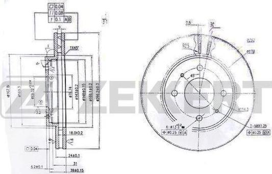 Zekkert BS-6048 - Brake Disc autospares.lv