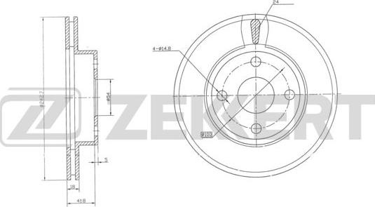 Zekkert BS-6056 - Brake Disc autospares.lv