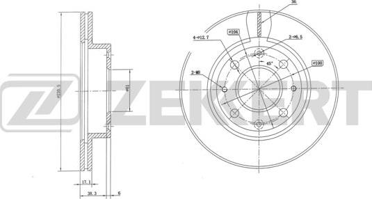 Zekkert BS-6062 - Brake Disc autospares.lv