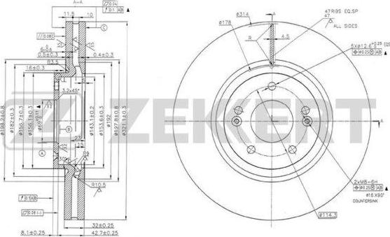 Zekkert BS-6009 - Brake Disc autospares.lv