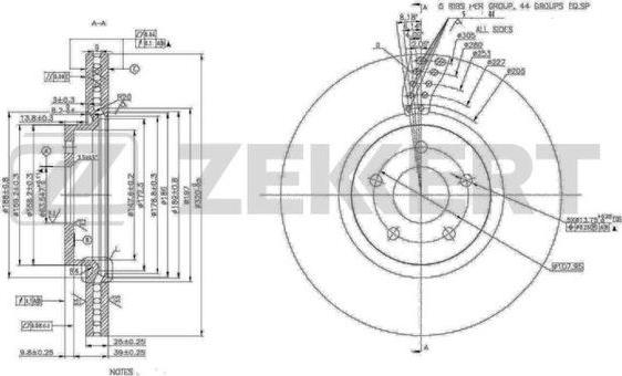 Zekkert BS-6005 - Brake Disc autospares.lv