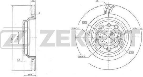 Zekkert BS-6006 - Brake Disc autospares.lv