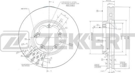 Zekkert BS-6011 - Brake Disc autospares.lv