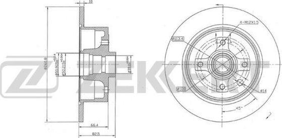 Zekkert BS-6089 - Brake Disc autospares.lv