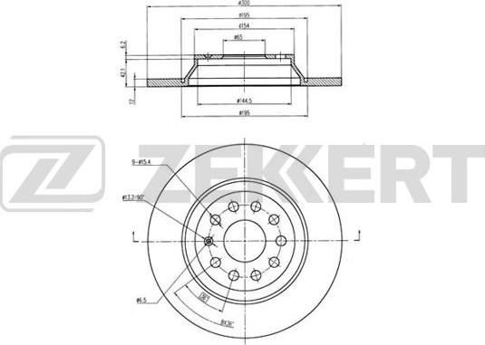 Zekkert BS-6080B - Brake Disc autospares.lv