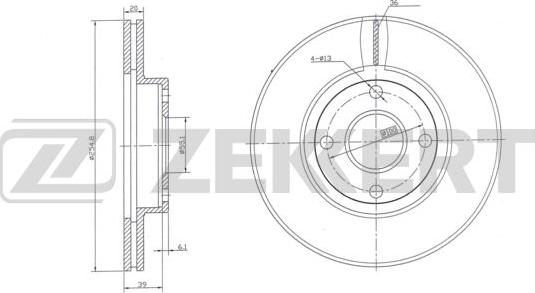 Zekkert BS-6020 - Brake Disc autospares.lv