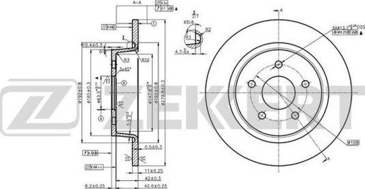 Zekkert BS-6077 - Brake Disc autospares.lv