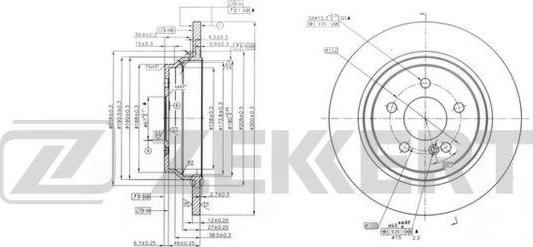 Zekkert BS-6145 - Brake Disc autospares.lv