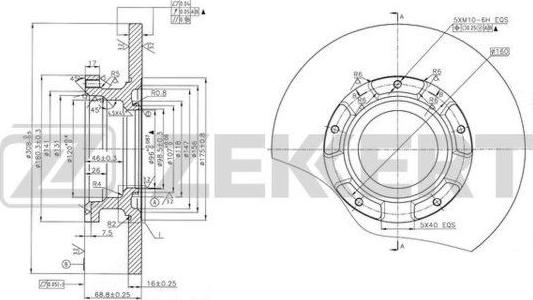 Zekkert BS-6158 - Brake Disc autospares.lv