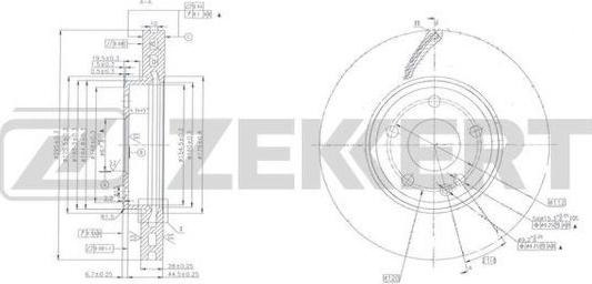 Zekkert BS-6165 - Brake Disc autospares.lv