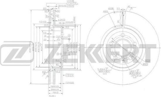 Zekkert BS-6160 - Brake Disc autospares.lv