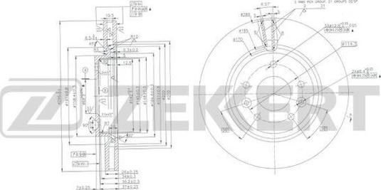 Zekkert BS-6103 - Brake Disc autospares.lv