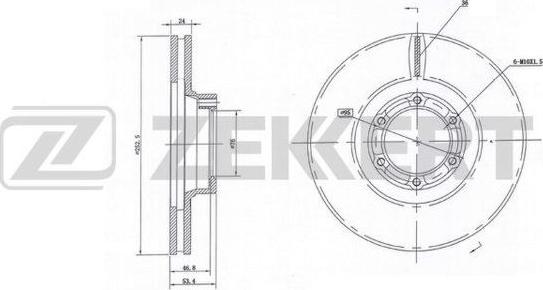 Zekkert BS-6130 - Brake Disc autospares.lv