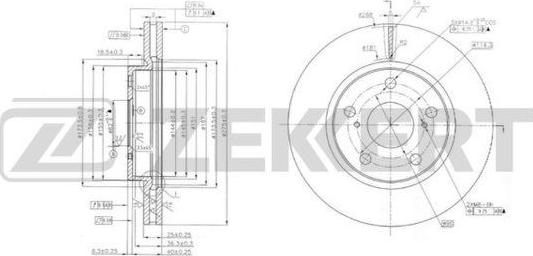 Zekkert BS-6173 - Brake Disc autospares.lv