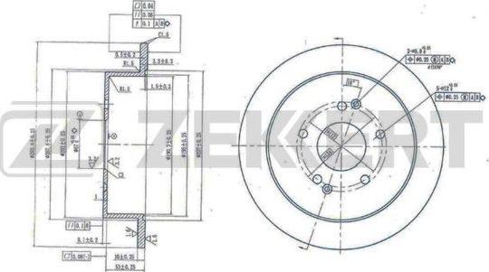 Zekkert BS-6177 - Brake Disc autospares.lv