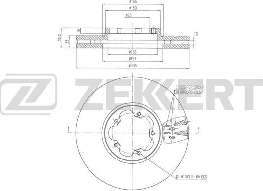 Zekkert BS-6340 - Brake Disc autospares.lv