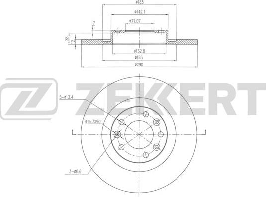 Zekkert BS-6356 - Brake Disc autospares.lv