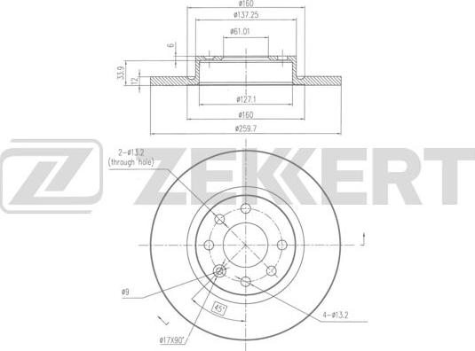 Zekkert BS-6302 - Brake Disc autospares.lv