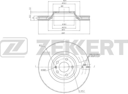 Zekkert BS-6262 - Brake Disc autospares.lv