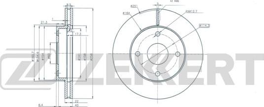 Zekkert BS-6210 - Brake Disc autospares.lv