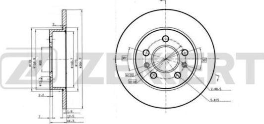 Zekkert BS-6232 - Brake Disc autospares.lv