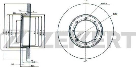 Zekkert BS-6220 - Brake Disc autospares.lv