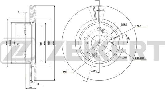 Zekkert BS-6228 - Brake Disc autospares.lv