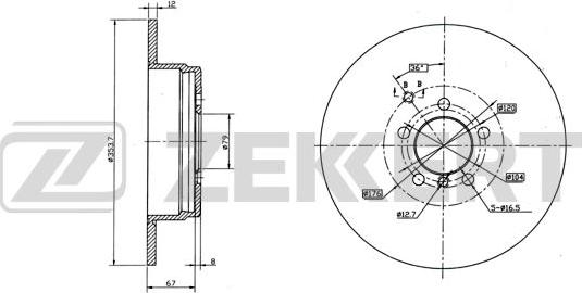 Zekkert BS-6276 - Brake Disc autospares.lv