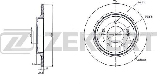 Zekkert BS-6271 - Brake Disc autospares.lv