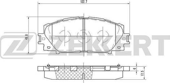 Zekkert BS-1940 - Brake Pad Set, disc brake autospares.lv