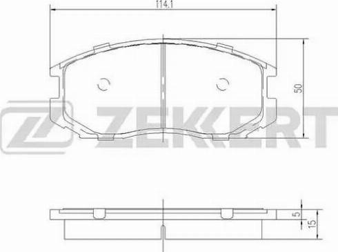 Zekkert BS-1953 - Brake Pad Set, disc brake autospares.lv