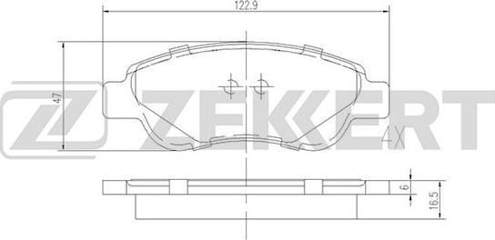 Zekkert BS-1939 - Brake Pad Set, disc brake autospares.lv