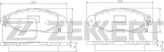 Zekkert BS-1443 - Brake Pad Set, disc brake autospares.lv