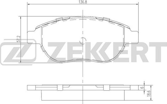 Zekkert BS-1447 - Brake Pad Set, disc brake autospares.lv